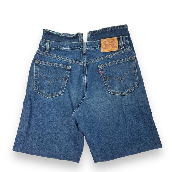 Vintage 90s Levis Jeans 550 Relaxed Fit Cotton Dark Wash Blue Denim Mens W36 L34 - Picture 15 of 16